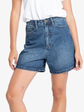 NWOT Thrills Koko High-Waist Denim Shorts - Roadhouse Blue - 14
